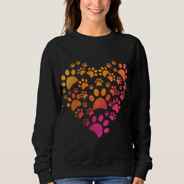 Sudadera Diseño del corazón para amantes del perro (Anverso)