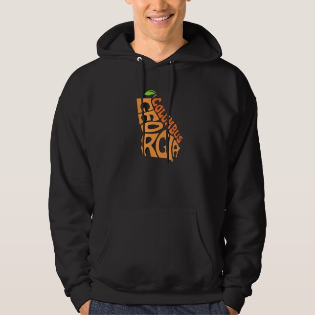 Sudadera Diseño del estado de melocotón de la ciudad natal  (Anverso)