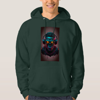 Sudadera Diseño del logo de la camiseta del cráneo futurist