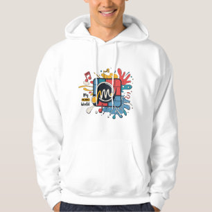 Sudadera Diseño del logotipo de música vibrante - "M" Mi mu