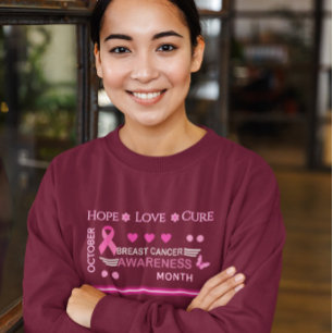 Sudadera Diseño del Mes de Conciencia sobre el Cáncer de Ma