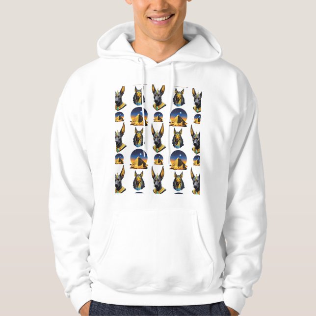 Sudadera Diseño del patrón Anubis de la Pirámide de Egipto (Anverso)