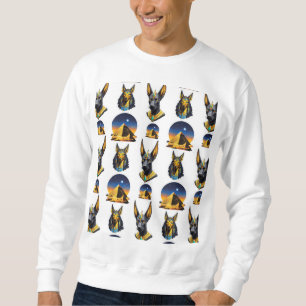 Sudadera Diseño del patrón Anubis de la Pirámide de Egipto
