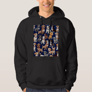 Sudadera Diseño del patrón azul de la Marina de los Perros