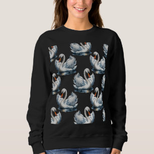 Sudadera Diseño del patrón de aves de cisne
