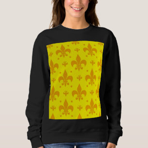 Sudadera Diseño del patrón de flor amarillo de lis