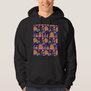 Sudadera Diseño del patrón de pastelería de pasteles de tor