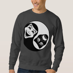 Sudadera Diseño del teatro Yin Yang - Máscaras de comedia y