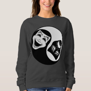 Sudadera Diseño del teatro Yin Yang - Máscaras de comedia y