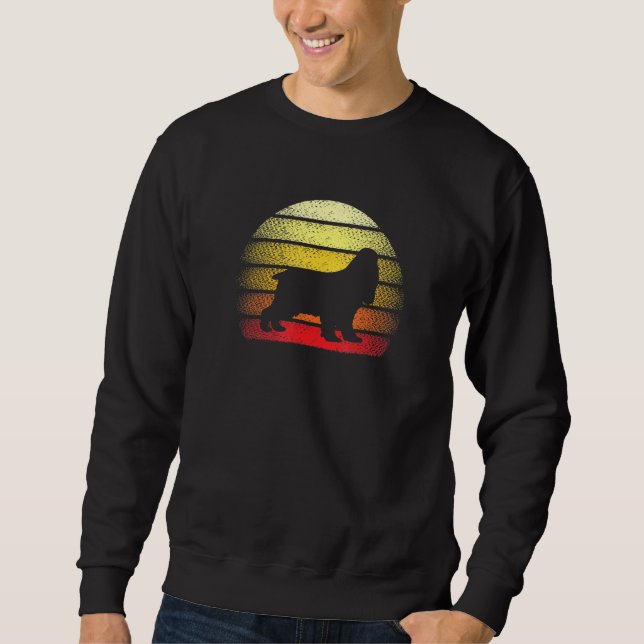 Sudadera Diseño del tema retro Sunset Cocker Spaniel Dog (Anverso)