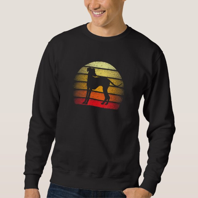 Sudadera Diseño del tema retro Sunset italiano Greyhound Do (Anverso)