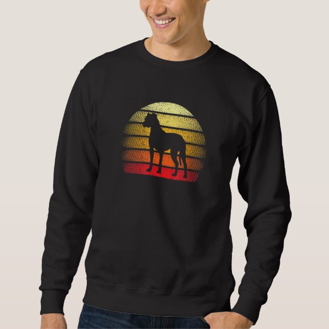 Sudadera Diseño del tema retro Sunset Rottweiler Dog (Anverso)