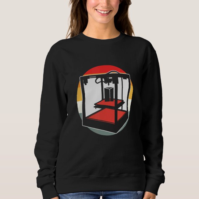 Sudadera Diseño del ventilador de impresión Retro 3d (Anverso)