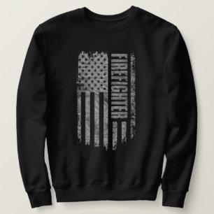 Sudadera Diseño desgastado de bombero bandera de EE. UU.