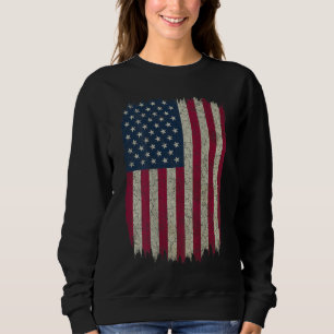 Sudadera Diseño deteriorado de la bandera estadounidense
