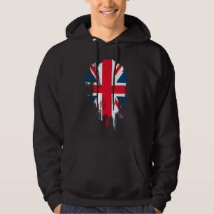 Sudadera Diseño Distorsionado de la Bandera Británica para