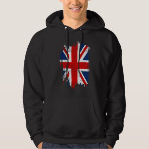 Sudadera Diseño Distorsionado de la Bandera Británica para