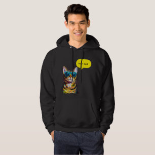 Sudadera Diseño divertido de burbuja de habla de gato