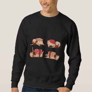 Sudadera Diseño divertido de comida para pugs