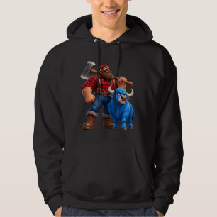 Sudadera Diseño divertido de dibujos animados 3D de toro az