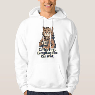 Sudadera Diseño divertido de gato amante del café – Café pr