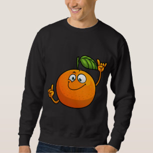 Sudadera Diseño divertido de Novedad de fruta Naranja para 