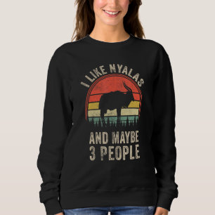Sudadera Diseño divertido de Nyala Arte Gráfico Nyalas Zoo 