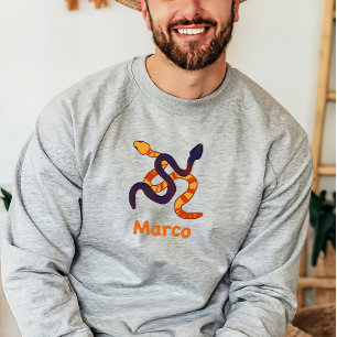 Sudadera Diseño divertido de serpientes multicolores dibuja
