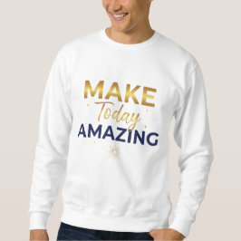 Sudadera Diseño dorado y azul marino de sol 'Haz hoy increí