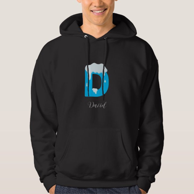 Sudadera Diseño elegante de la letra D de invierno  (Anverso)