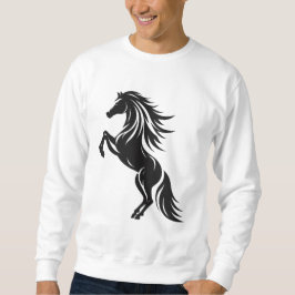 Sudadera Diseño elegante de silueta de caballos de cría