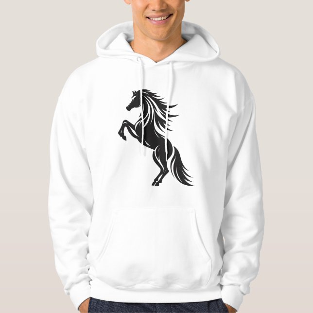 Sudadera Diseño elegante de silueta de caballos de cría (Anverso)