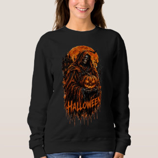 Sudadera Diseño espeluznante gótico de calabaza de la Muert