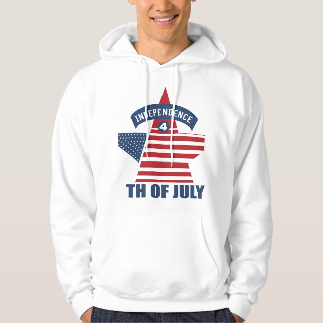 Sudadera Diseño estrella del Día de la Independencia (Anverso)
