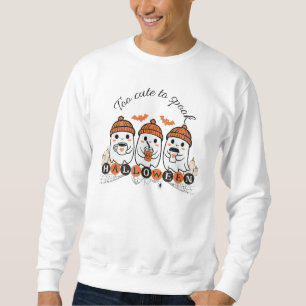 Sudadera Diseño fantasma "demasiado lindo para hablar"