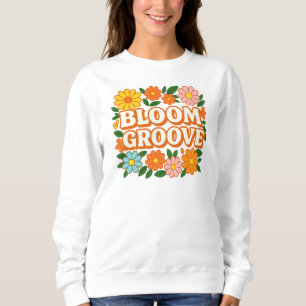 Sudadera Diseño floral "Bloom Groove" retro Flor hippie