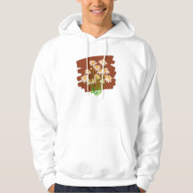 Diseño floral rústico sobre fondo marrón