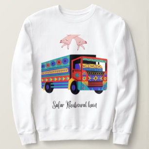 Sudadera Diseño Folclórico Cultural del Arte de Camiones Pa