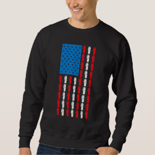 Sudadera Diseño genial de la bandera estadounidense de Barb