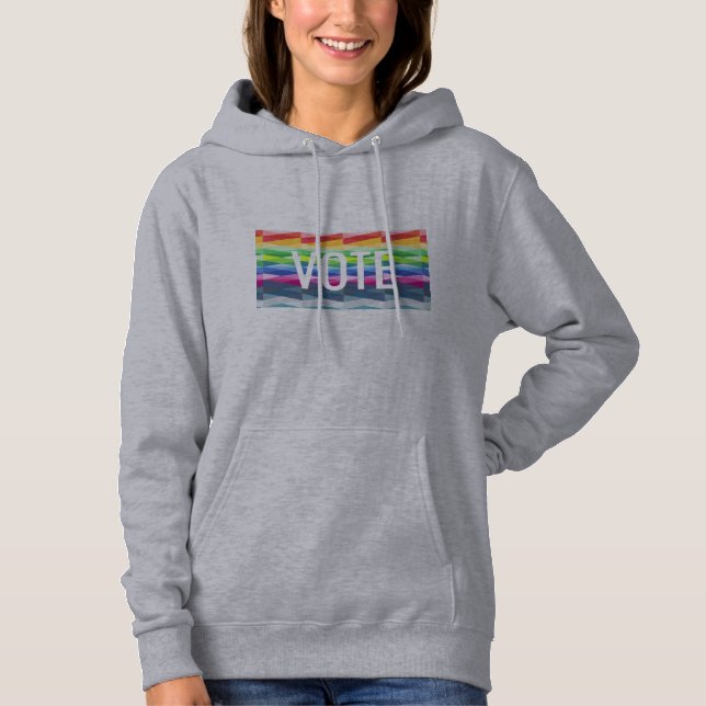 Sudadera Diseño geométrico abstracto del prisma arcoiris -  (Anverso)