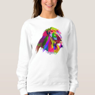 Sudadera Diseño geométrico de cabeza de león
