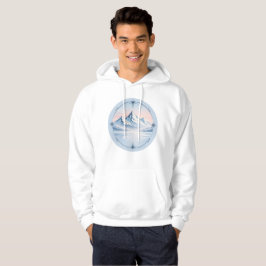Sudadera Diseño geométrico de montaña invernal tranquila