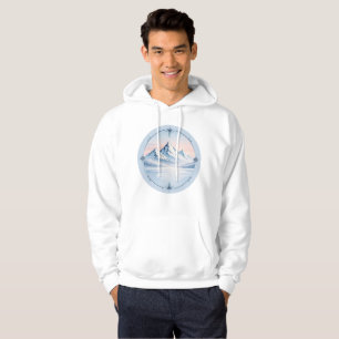 Sudadera Diseño geométrico de montaña invernal tranquila