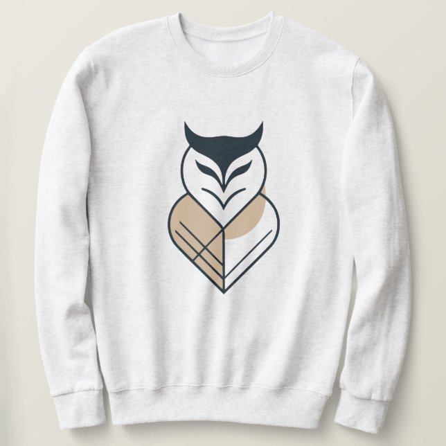 Sudadera diseño geométrico del logotipo de búho  (Anverso del diseño)