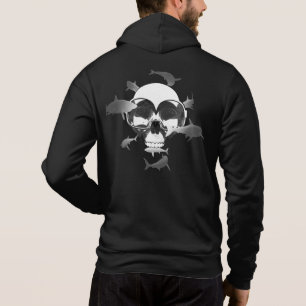 Sudadera Diseño gráfico de cráneo y tiburones para buceo