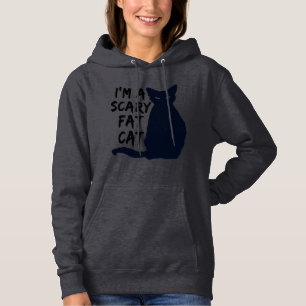Sudadera Diseño gráfico de gato negro de Halloween aterrado