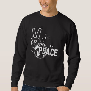 Sudadera Diseño Gráfico De La Paz En La Tierra Para Los Ama