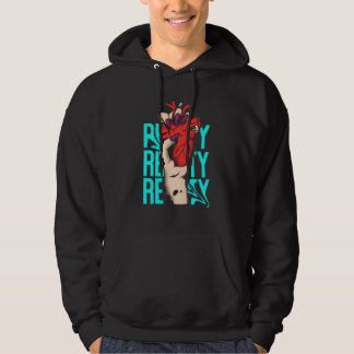 Sudadera Diseño gráfico de moda callejera con corazón reali