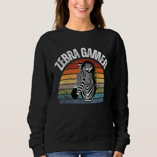 Sudadera Diseño gráfico de Zebra Gamer para niños jugadores