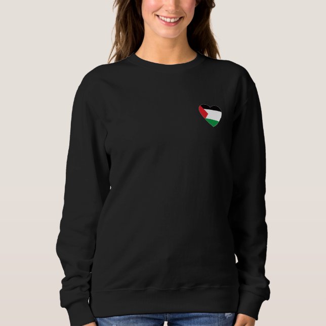 Sudadera diseño gráfico lindo con bandera palestina (Anverso)